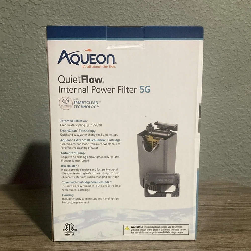 Aqueon: QuietFlow Internal Power Filter, 5 Gallon